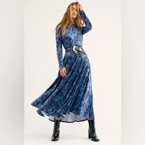 Free People Blue Floral Maxi Dress - Picture 2 of 4